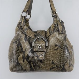 Coach Soho Lynn Python Snakeskin Embossed Hobo
